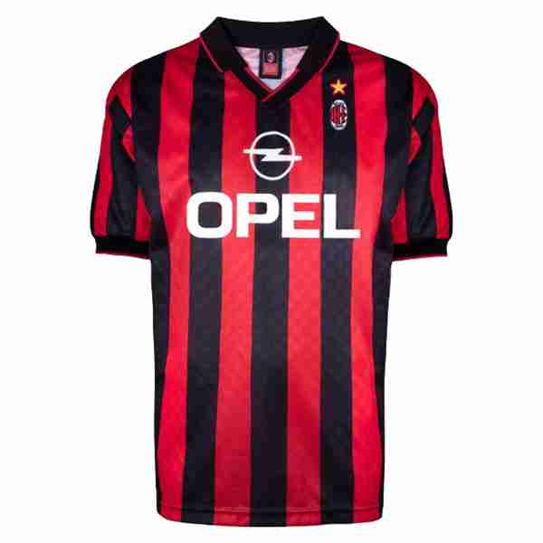 Tailandia Camiseta AC Milan Primera Equipacion Retro 1995 1996 Rojo Tailandia Camiseta AC Milan Primera Equipacion Retro 1995 1996 Rojo