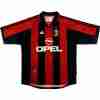 Tailandia Camiseta AC Milan Primera Equipacion Retro 1998 2000 Rojo