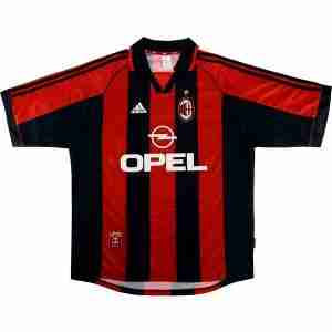 Tailandia Camiseta AC Milan Primera Equipacion Retro 1998 2000 Rojo