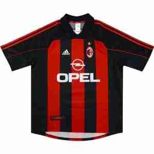 Tailandia Camiseta AC Milan Primera Equipacion Retro 2000 2002 Rojo