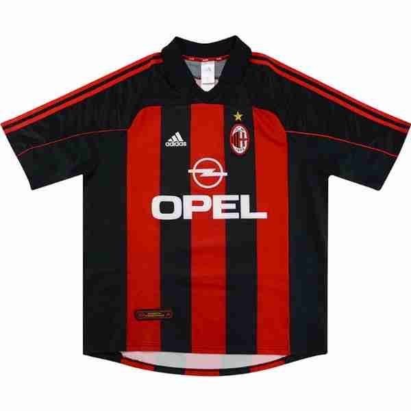 Tailandia Camiseta AC Milan 1ª Retro 2000 2002 Rojo Tailandia Camiseta AC Milan Primera Equipacion Retro 2000 2002 Rojo