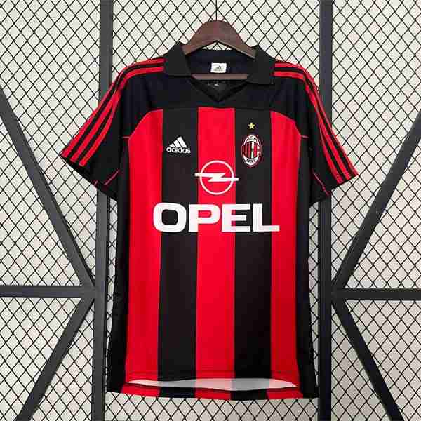 Tailandia Camiseta AC Milan 1ª Retro 2000 2002 Tailandia Camiseta AC Milan Primera Equipacion Retro 2000 2002