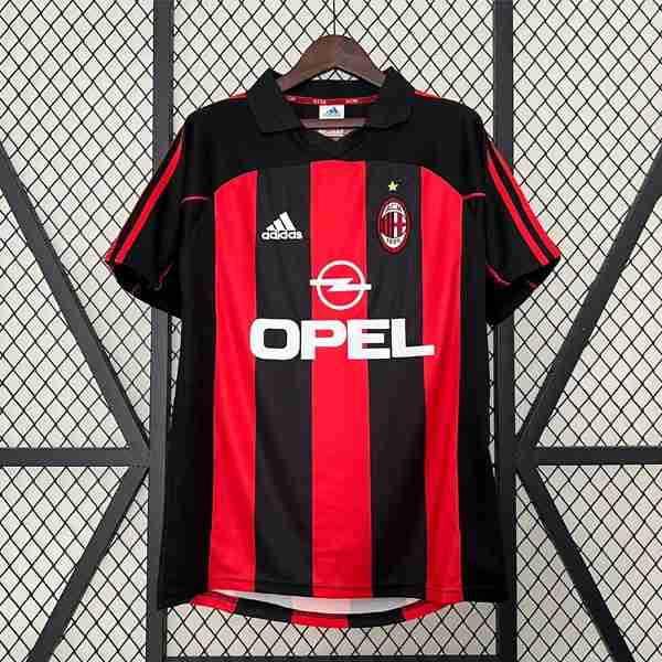 Tailandia Camiseta AC Milan 1ª Retro 2001 2002 Tailandia Camiseta AC Milan Primera Equipacion Retro 2001 2002