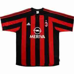 Tailandia Camiseta AC Milan Primera Equipacion Retro 2003 2004 Rojo