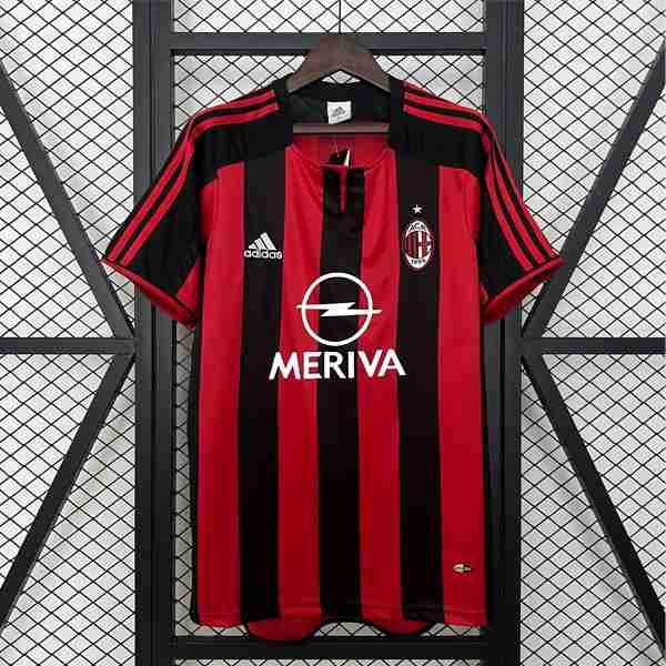 Tailandia Camiseta AC Milan 1ª Retro 2003-2004 Tailandia Camiseta AC Milan Primera Equipacion Retro 2003 2004