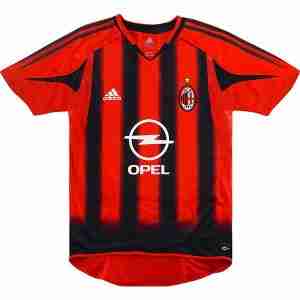 Tailandia Camiseta AC Milan Primera Equipacion Retro 2004 2005 Rojo