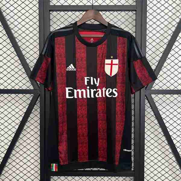 Tailandia Camiseta AC Milan 1ª Retro 2015-2016 Tailandia Camiseta AC Milan Primera Equipacion Retro 2015 2016