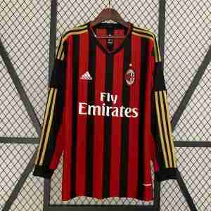 Tailandia Camiseta AC Milan Primera Manga Larga Equipacion Retro 2013 2014
