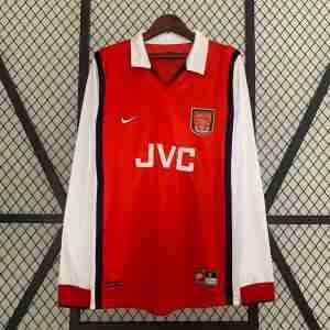 Tailandia Camiseta Arsenal Primera Manga Larga Equipacion Retro 1998 1999