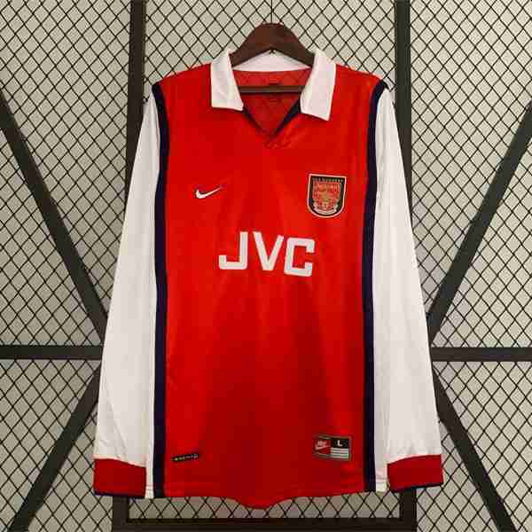 Tailandia Camiseta Arsenal 1ª ML Retro 1998 1999 Tailandia Camiseta Arsenal Primera Manga Larga Equipacion Retro 1998 1999