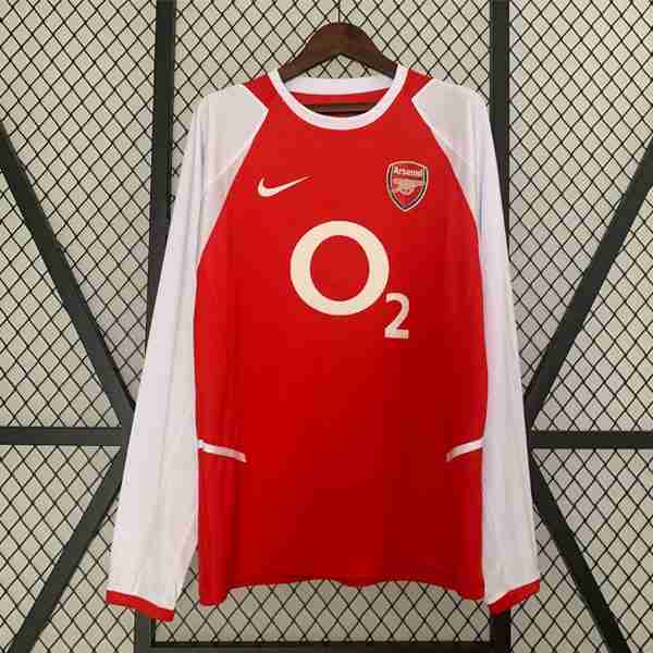 Tailandia Camiseta Arsenal 1ª ML Retro 2002 2004 Tailandia Camiseta Arsenal Primera Manga Larga Equipacion Retro 2002 2004