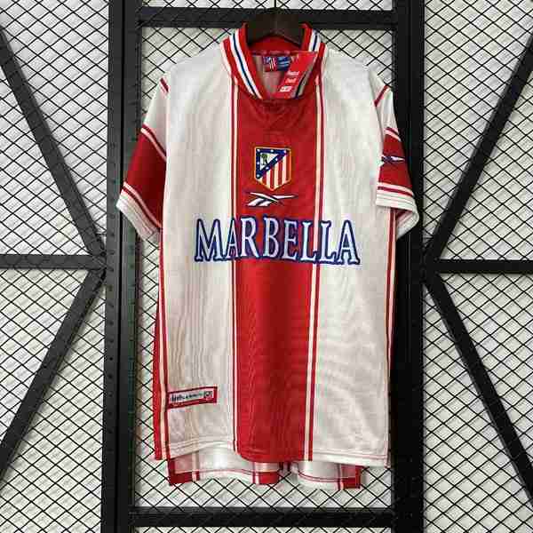 Tailandia Camiseta Atletico Madrid 1ª Retro 1999-2000 Tailandia Camiseta Atlético De Madrid Primera Equipacion Retro 1999 2000