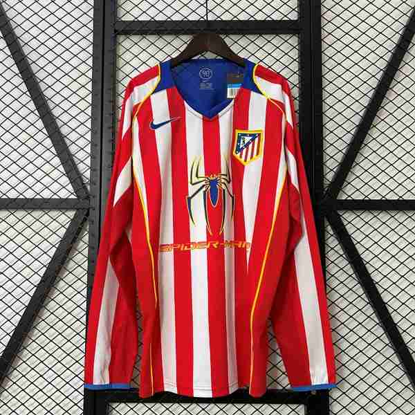 Tailandia Camiseta Atletico Madrid 1ª Retro 2004-2005 Tailandia Camiseta Atlético De Madrid Primera Manga Larga Equipacion Retro 2004 2005