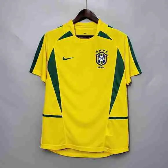 Tailandia Camiseta Brasil Primera Equipacion Retro 2002