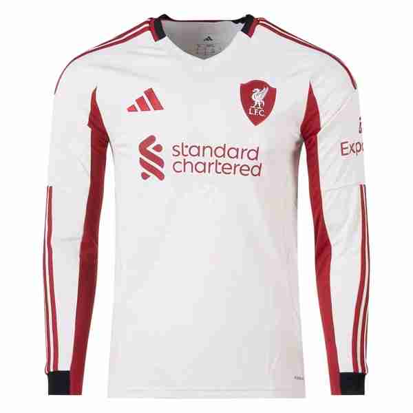 Tailandia Camiseta Liverpool 2ª ML 2025-2026 Tailandia Camiseta Liverpool Segunda Manga Larga Equipacion 2025 2026