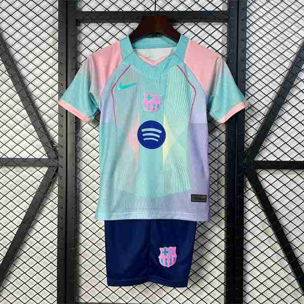 Camiseta Barcelona Special Edition Niño 2025-2026 Verde Camiseta FC Barcelona Conjunto Niños Especial 2025 2026 Verde