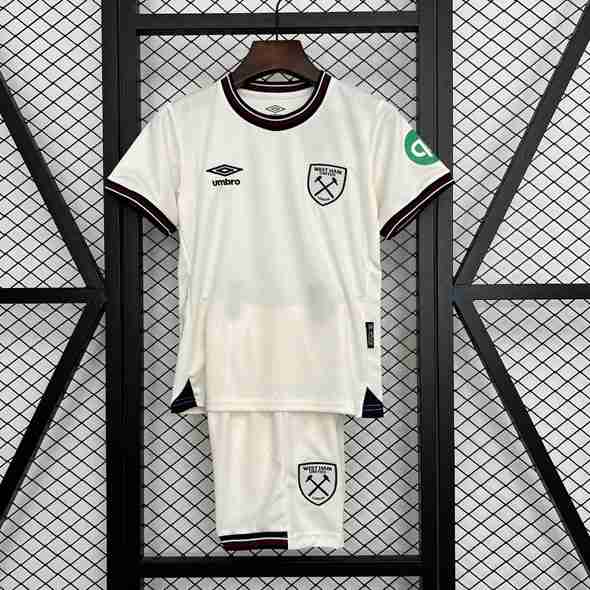 Camiseta West Ham 2ª Niño 2025-2026 Camiseta West Ham United Conjunto Niños Segunda Equipacion 2025 2026