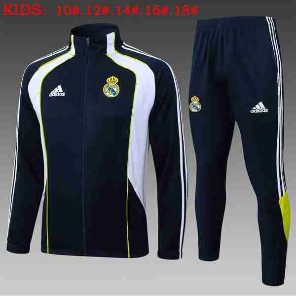 Ninos Chandal Real Madrid 2025-2026 Azul 8 Chandal Niños Real Madrid 2025 2026 Negro Blanco