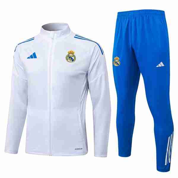 Chandal Real Madrid 2025-2026 Blanco 9 Chandal Real Madrid 2025 26 Blanco Azul