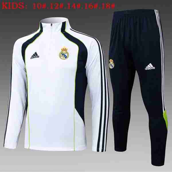 Ninos Sudadera De Training Real Madrid 2025-2026 Blanco 4 Sudadera Entrenamiento Niños Real Madrid 2025 2026 Blanco Negro
