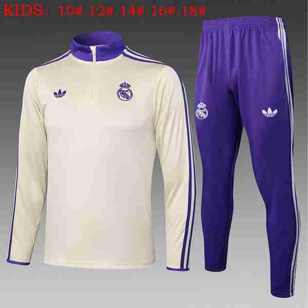 Sudadera Entrenamiento Niños Real Madrid 2025 26 Amarillo