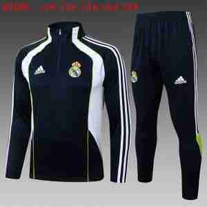 Sudadera Entrenamiento Niños Real Madrid 2025 26 Azul Blanco