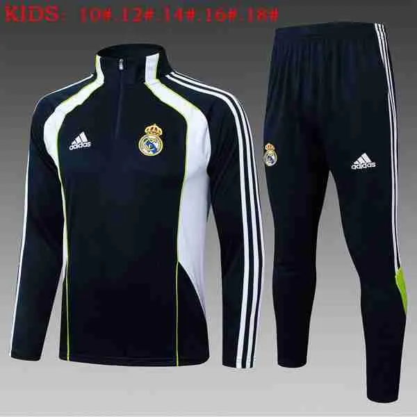 Sudadera Entrenamiento Niños Real Madrid 2025 26 Azul Blanco