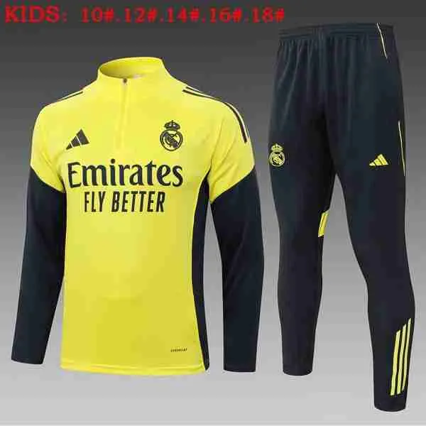 Sudadera Entrenamiento Niños Real Madrid 25 2026 Amarillo