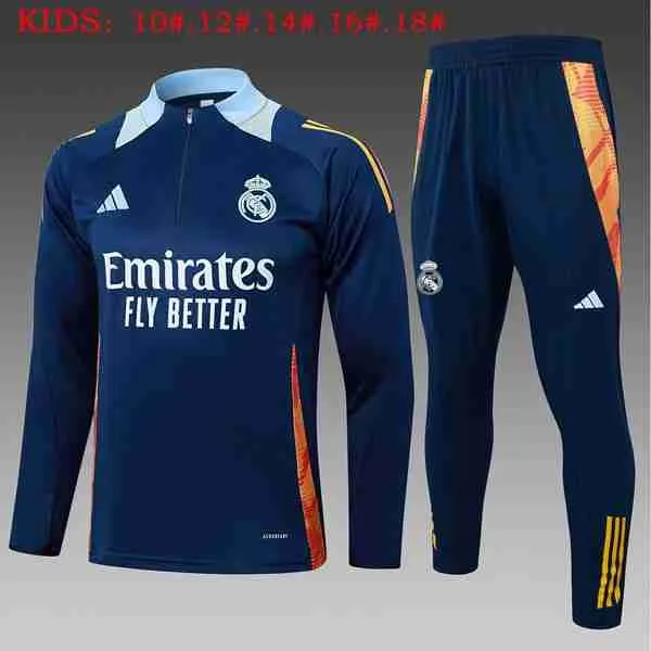 Sudadera Entrenamiento Niños Real Madrid 25 26 Azul
