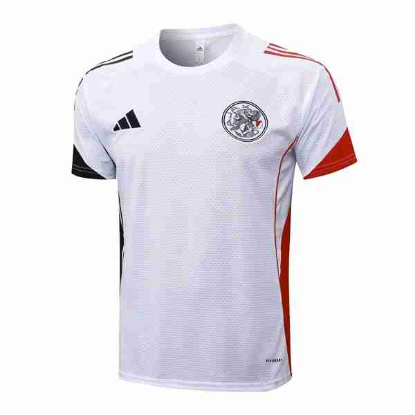 Camiseta Entrenamiento Ajax 2025-2026 Blanco 3 Tailandia Camiseta Ajax De Ámsterda Entrenamiento Equipacion 2025 2026 Blanco