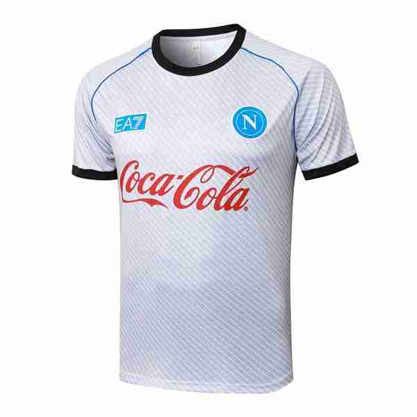 Camiseta Entrenamiento Napoli 2025-2026 Blanco 3 Tailandia Camiseta Napoli Entrenamiento Equipacion 2025 2026 Blanco