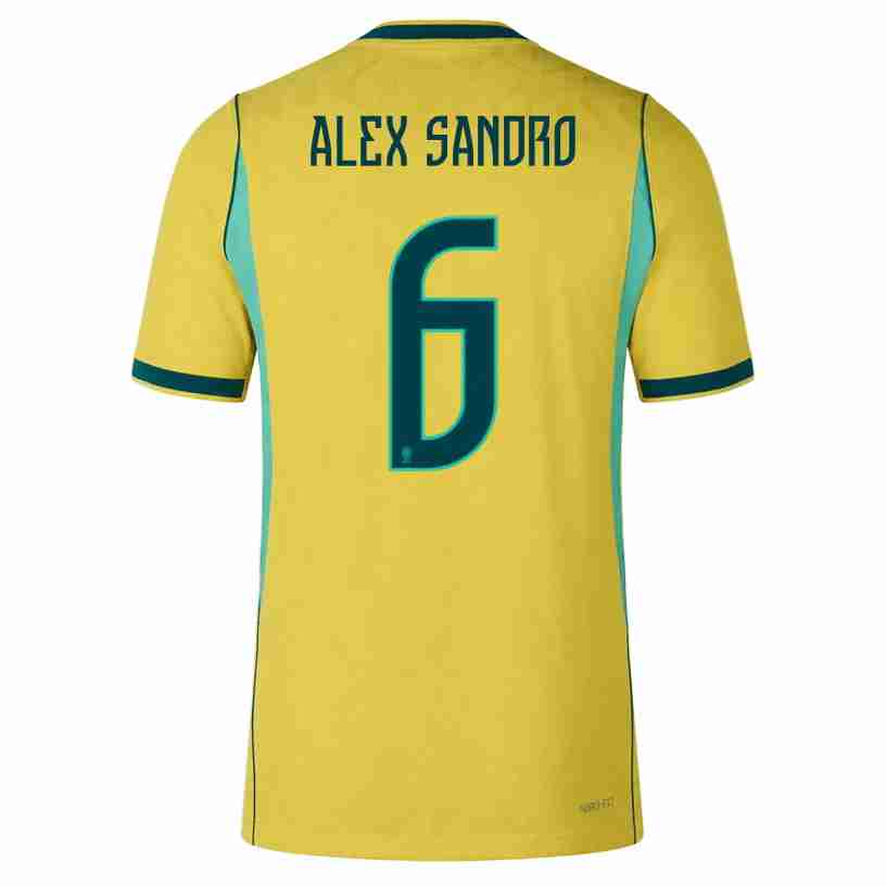 ALEX SANDRO NO.6 Camiseta Brasil Primera Equipacion 2026 – Versión Jugador ALEX SANDRO NO.6 Camiseta Brasil Primera Equipacion 2026 – Versión Jugador