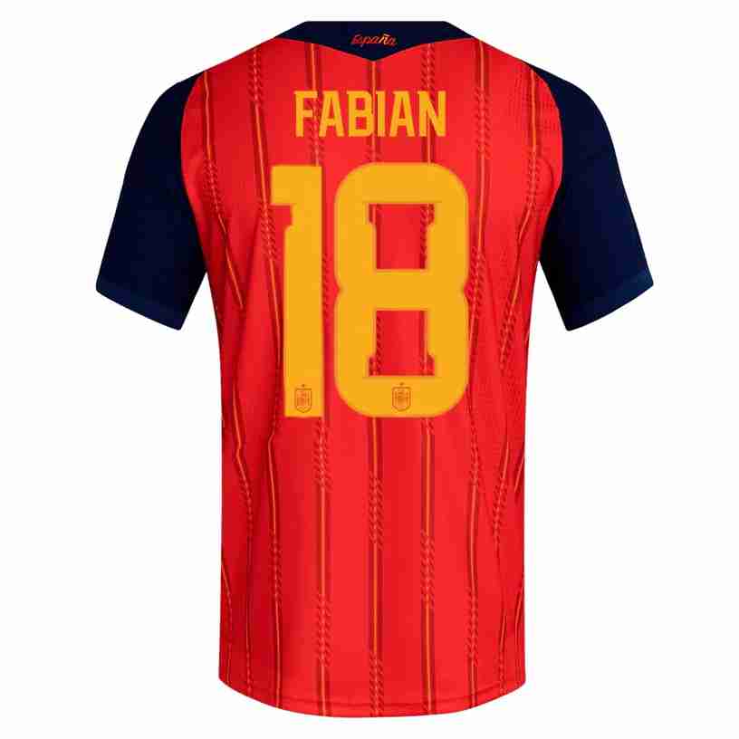 FABIAN NO.18 Camiseta España Primera Equipacion 2026 – Versión Jugador FABIAN NO.18 Camiseta España Primera Equipacion 2026 – Versión Jugador