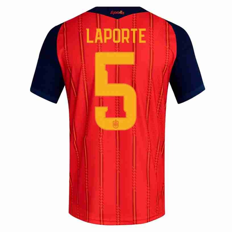 LAPORTE NO.5 Camiseta España Primera Equipacion 2026 – Versión Jugador LAPORTE NO.5 Camiseta España Primera Equipacion 2026 – Versión Jugador
