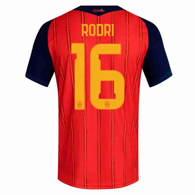 RODRI NO.16 Camiseta España Primera Equipacion 2026 – Versión Jugador