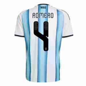 ROMERO NO.4 Camiseta Argentina Primera Equipacion 2026 – Versión Jugador