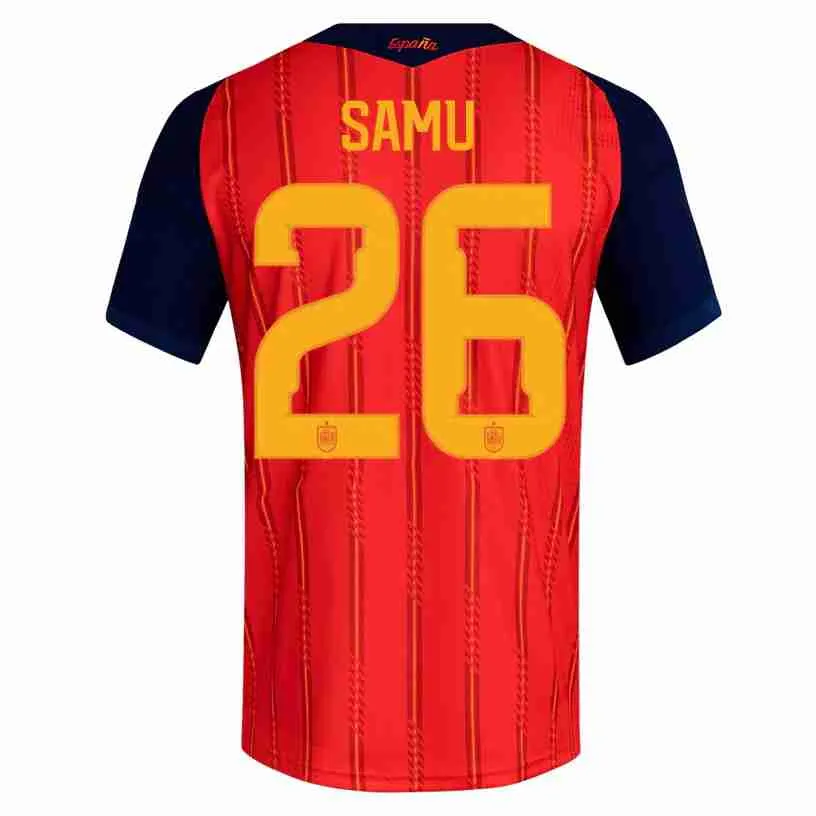 SAMU NO.26 Camiseta España Primera Equipacion 2026 – Versión Jugador