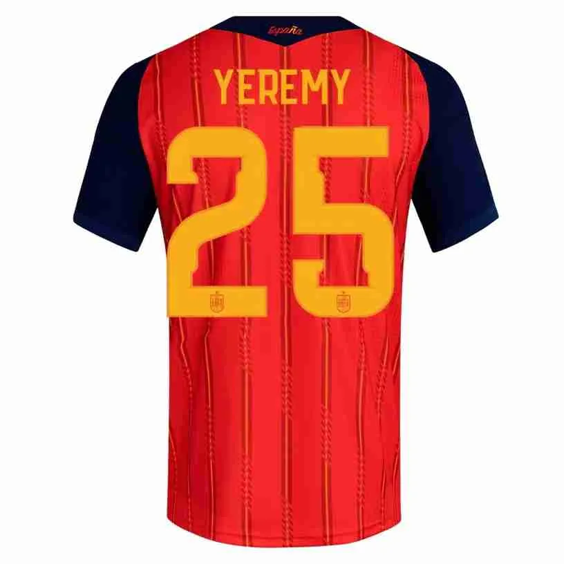 YEREMY NO.25 Camiseta España Primera Equipacion 2026 – Versión Jugador
