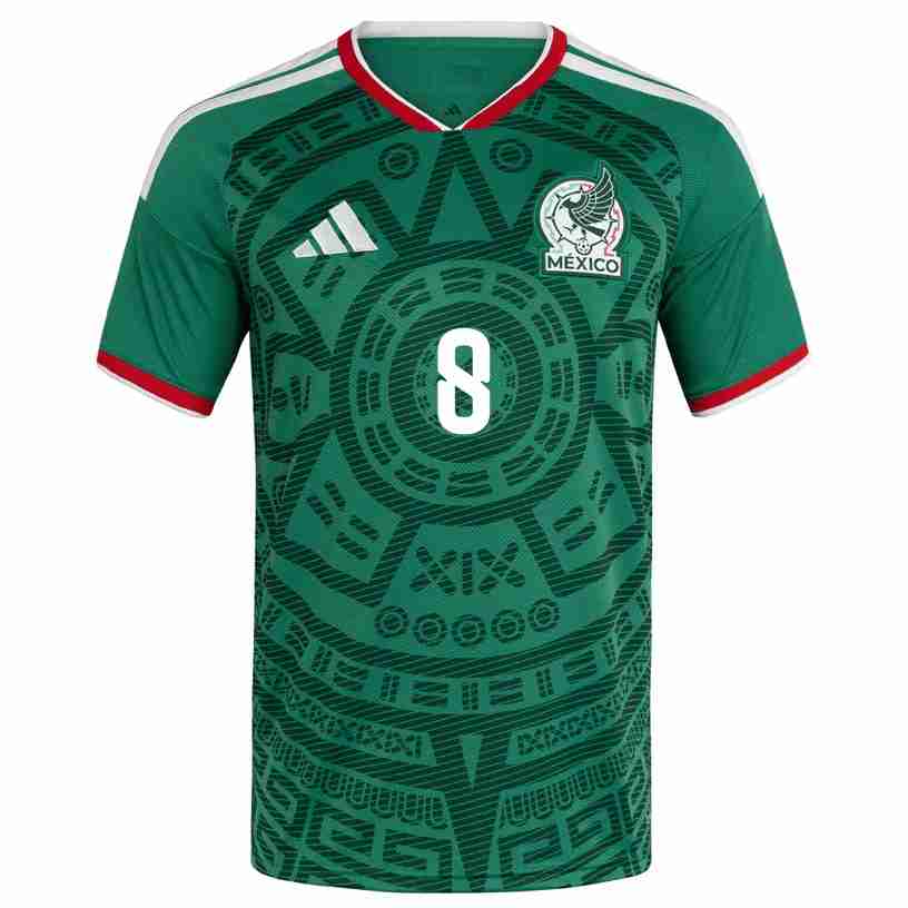 C. RODRIGUEZ NO.8 Camiseta México Primera Equipacion 2026 – Versión Jugador_1 C. RODRIGUEZ NO.8 Camiseta México Primera Equipacion 2026 – Versión Jugador_1