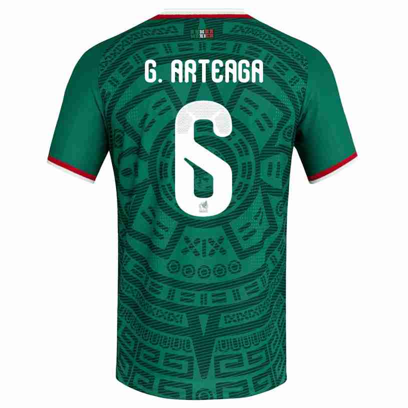 G. ARTEAGA NO.6 Camiseta México Primera Equipacion 2026 – Versión Jugador G. ARTEAGA NO.6 Camiseta México Primera Equipacion 2026 – Versión Jugador