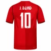 J. DAVID NO.10 Camiseta Canadá Primera Equipacion 2026 – Versión Jugador