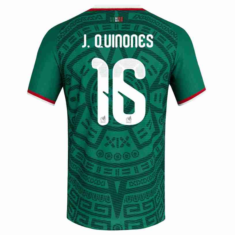 J. QUINONES NO.16 Camiseta México Primera Equipacion 2026 – Versión Jugador J. QUINONES NO.16 Camiseta México Primera Equipacion 2026 – Versión Jugador