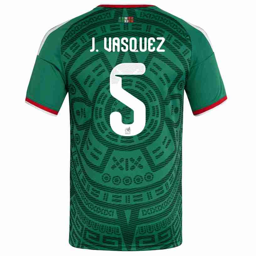 J. VASQUEZ NO.5 Camiseta México Primera Equipacion 2026 – Versión Jugador J. VASQUEZ NO.5 Camiseta México Primera Equipacion 2026 – Versión Jugador