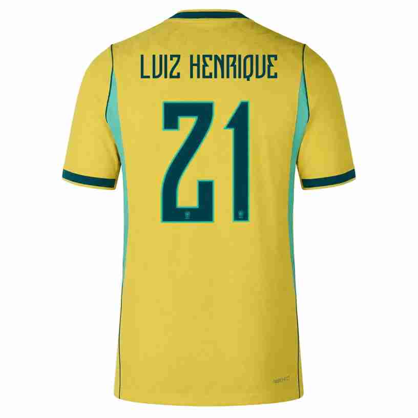 LUIZ HENRIQUE NO.21 Camiseta Brasil Primera Equipacion 2026 – Versión Jugador LUIZ HENRIQUE NO.21 Camiseta Brasil Primera Equipacion 2026 – Versión Jugador