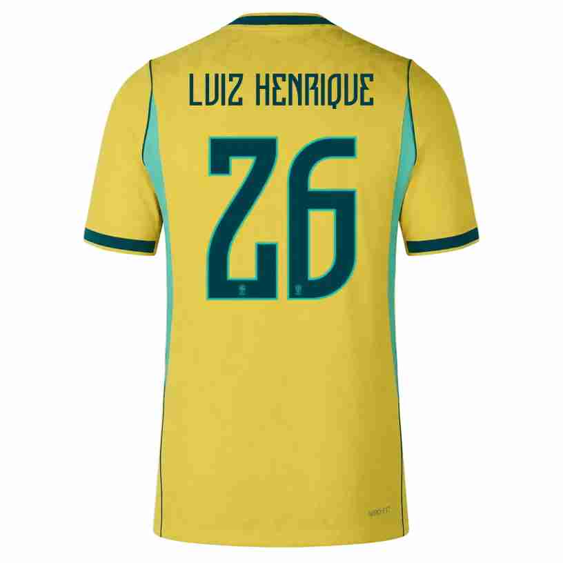 LUIZ HENRIQUE NO.26 Camiseta Brasil Primera Equipacion 2026 – Versión Jugador LUIZ HENRIQUE NO.26 Camiseta Brasil Primera Equipacion 2026 – Versión Jugador