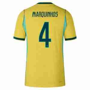 MARQUINHOS N.4 Camiseta Brasil Primera Equipacion 2026 – Versión Jugador