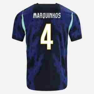 MARQUINHOS NO.4 Camiseta Brasil Segunda Equipacion 2026 – Versión Jugador