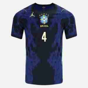MARQUINHOS NO.4 Camiseta Brasil Segunda Equipacion 2026 – Versión Jugador_1