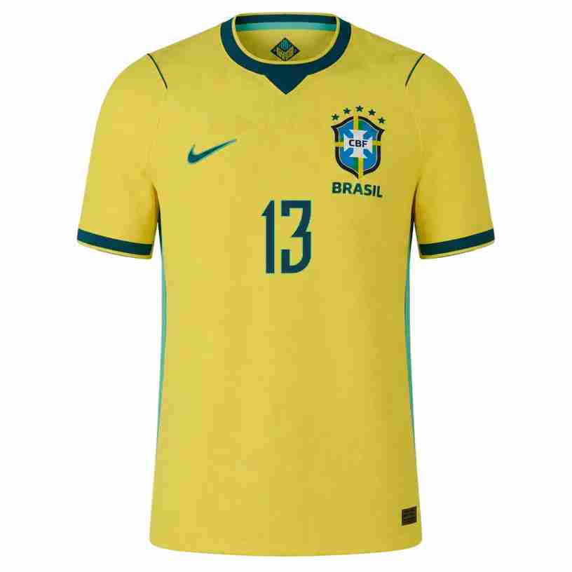 WESLEY NO.13 Camiseta Brasil Primera Equipacion 2026 – Versión Jugador_1 WESLEY NO.13 Camiseta Brasil Primera Equipacion 2026 – Versión Jugador_1